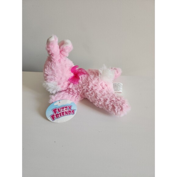 NWT Greenbrier Pink Mini Bunny Rabbit White Fuzzy Friends Dollar Tree Plush Toy - Picture 2 of 3